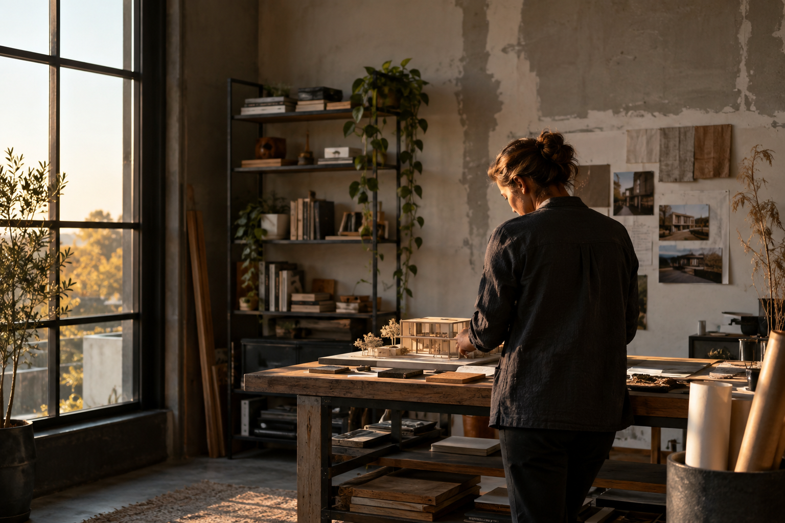 An experienced builder shaping a durable idea in a working studio